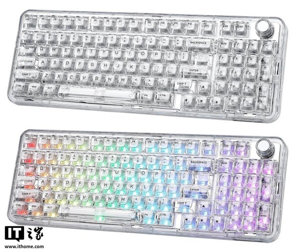 金牛呗 YUNZII 推出 X98 透明风格机械键盘，Gasket 结构+Snow 线性轴