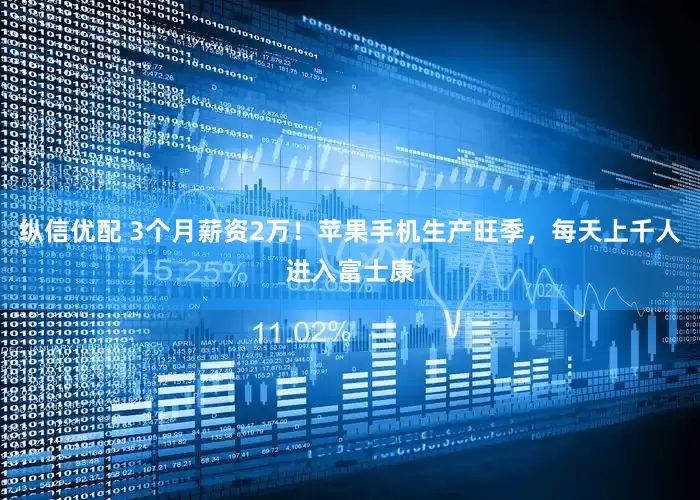 纵信优配 3个月薪资2万！苹果手机生产旺季，每天上千人进入富士康